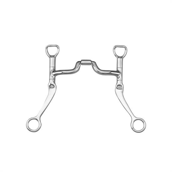 Myler 7 in. Flat Shank Bit W/ Sweet Iron Narrow Low Ported Barrel - Level 2-3