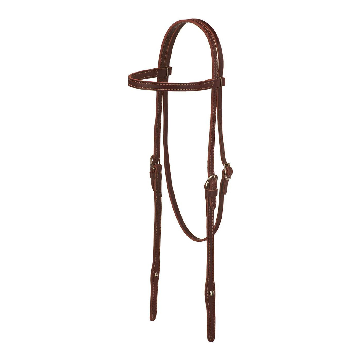 Copper Canyon Latigo Brow Band Headstall W/ Chicago Screws