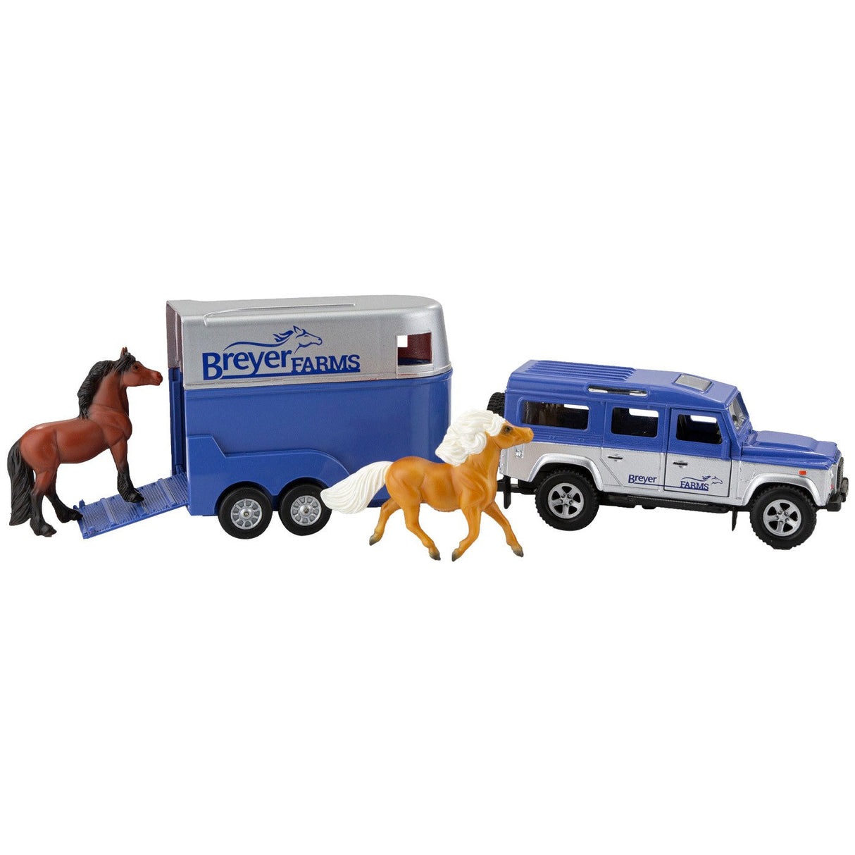 Breyer Farms Stablemates Land Rover & Tag-A-Long Trailer