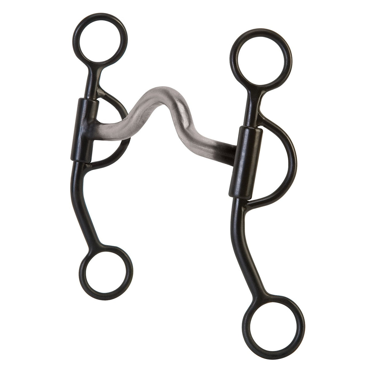 Weaver Black Steel Sweet Iron Curb Bit W/ Medium Port