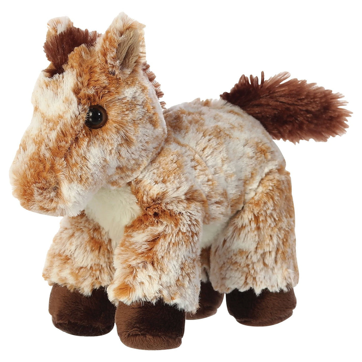 Aurora Mini Flopsie Mocha Horse Plush 8 in.