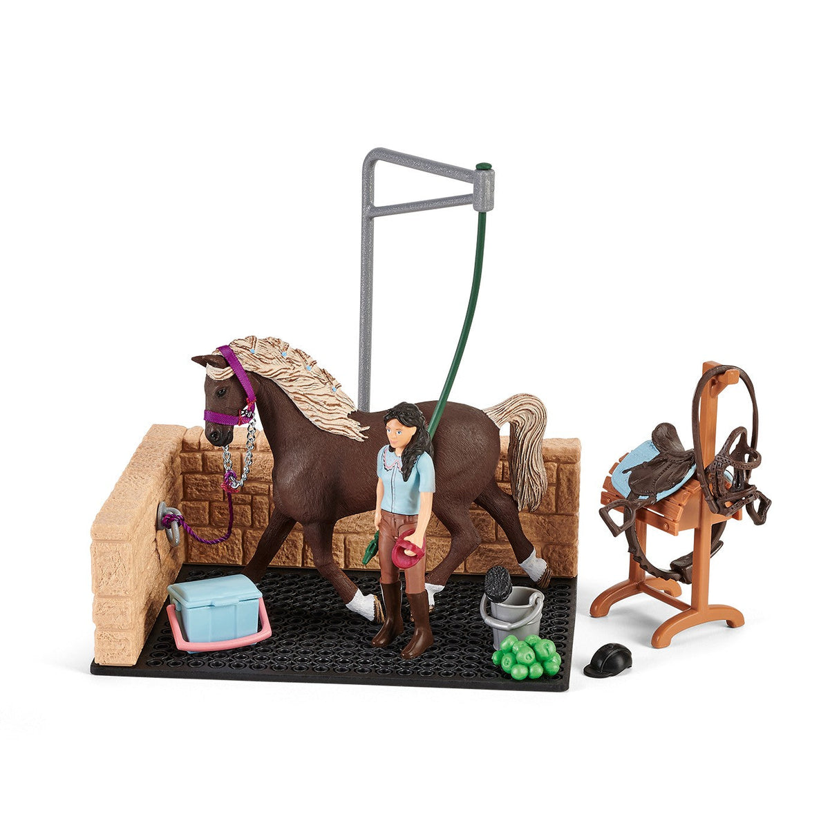 Schleich Horse Club Washing Area W/ Emily & Luna