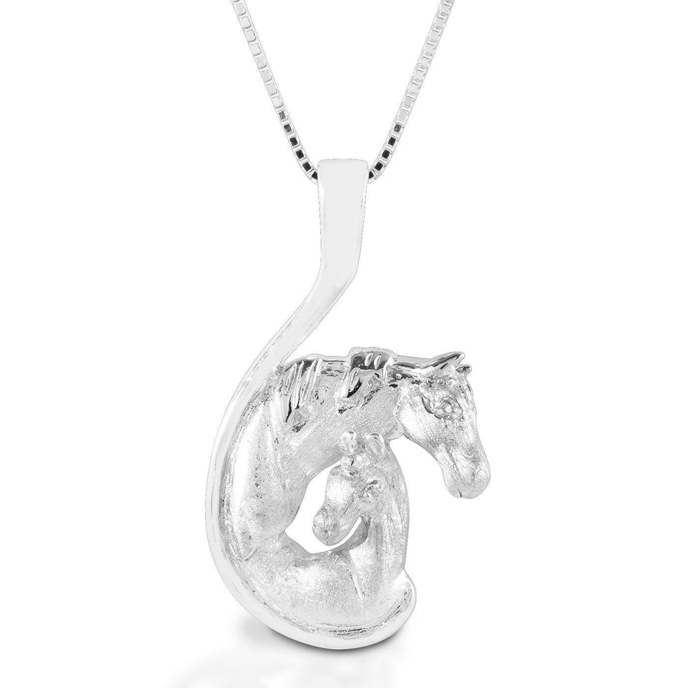 Collier Finishing Touch – Jument Et Poulain Trotteurs, Finition Argent, Neuf