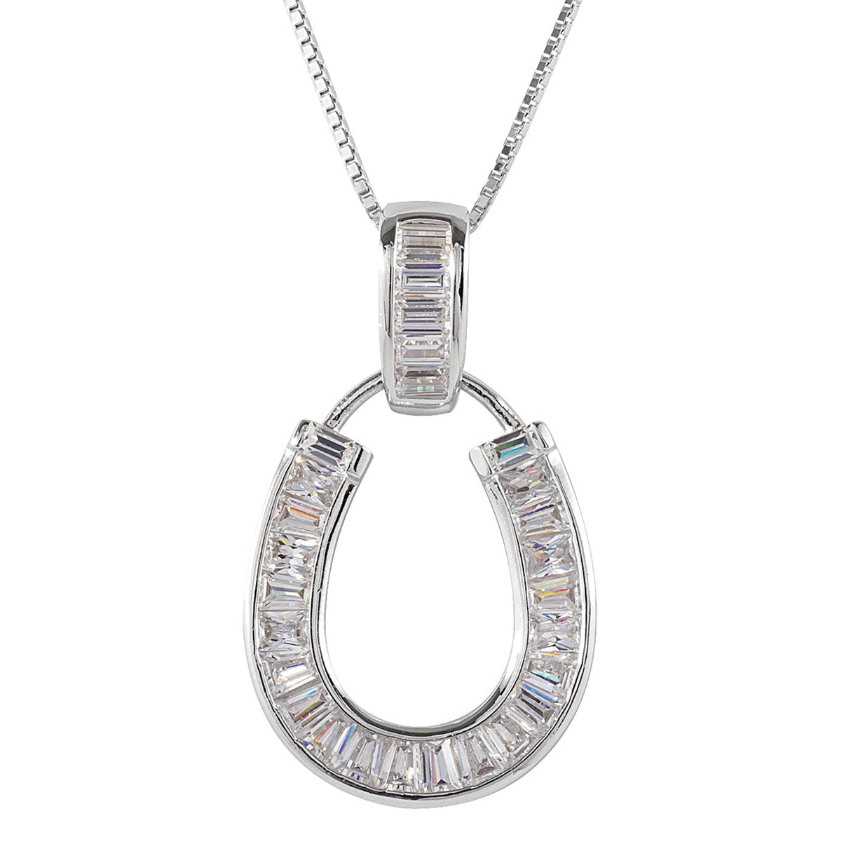 Kelly Herd Baguette Horseshoe Necklace
