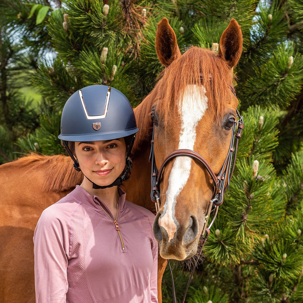 Tipperary Windsor Wide Brim MIPS Helmet - Rose Gold Trim