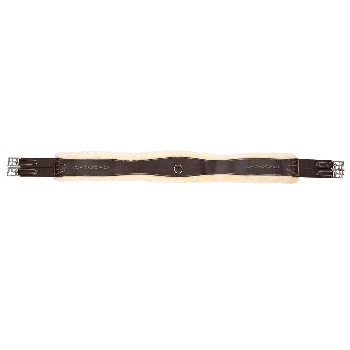 Mondega Fancy Stitched Girth W/ Removable Sheepskin Lining