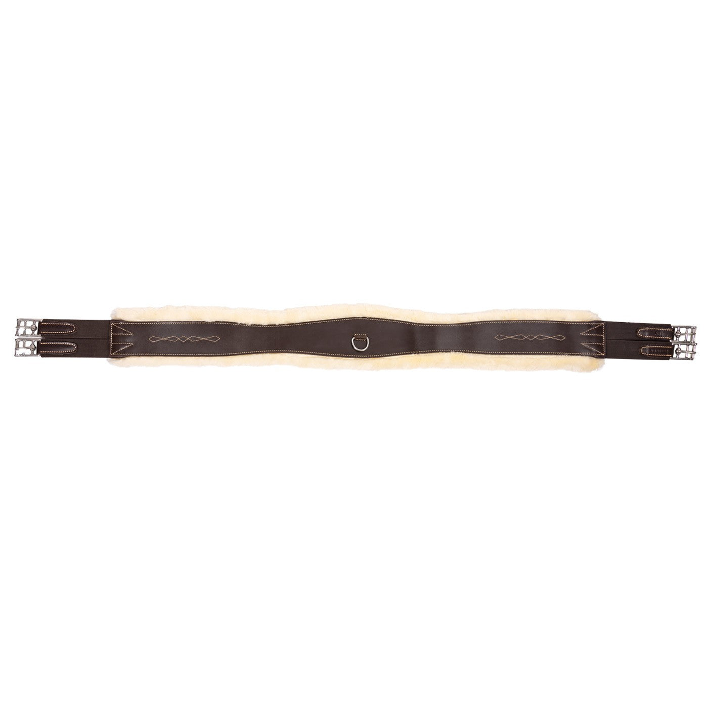Mondega Fancy Stitched Girth W/ Removable Sheepskin Lining