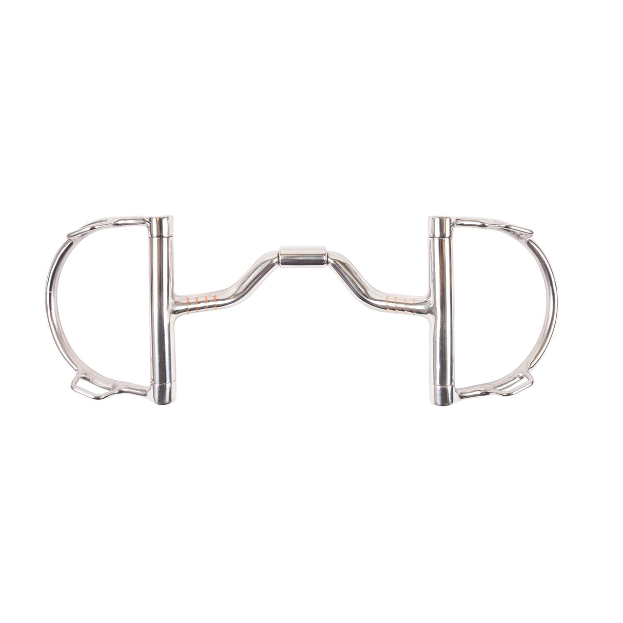 Metalab Copper Inlay Ported Dee Ring Snaffle Bit W/ Hooks