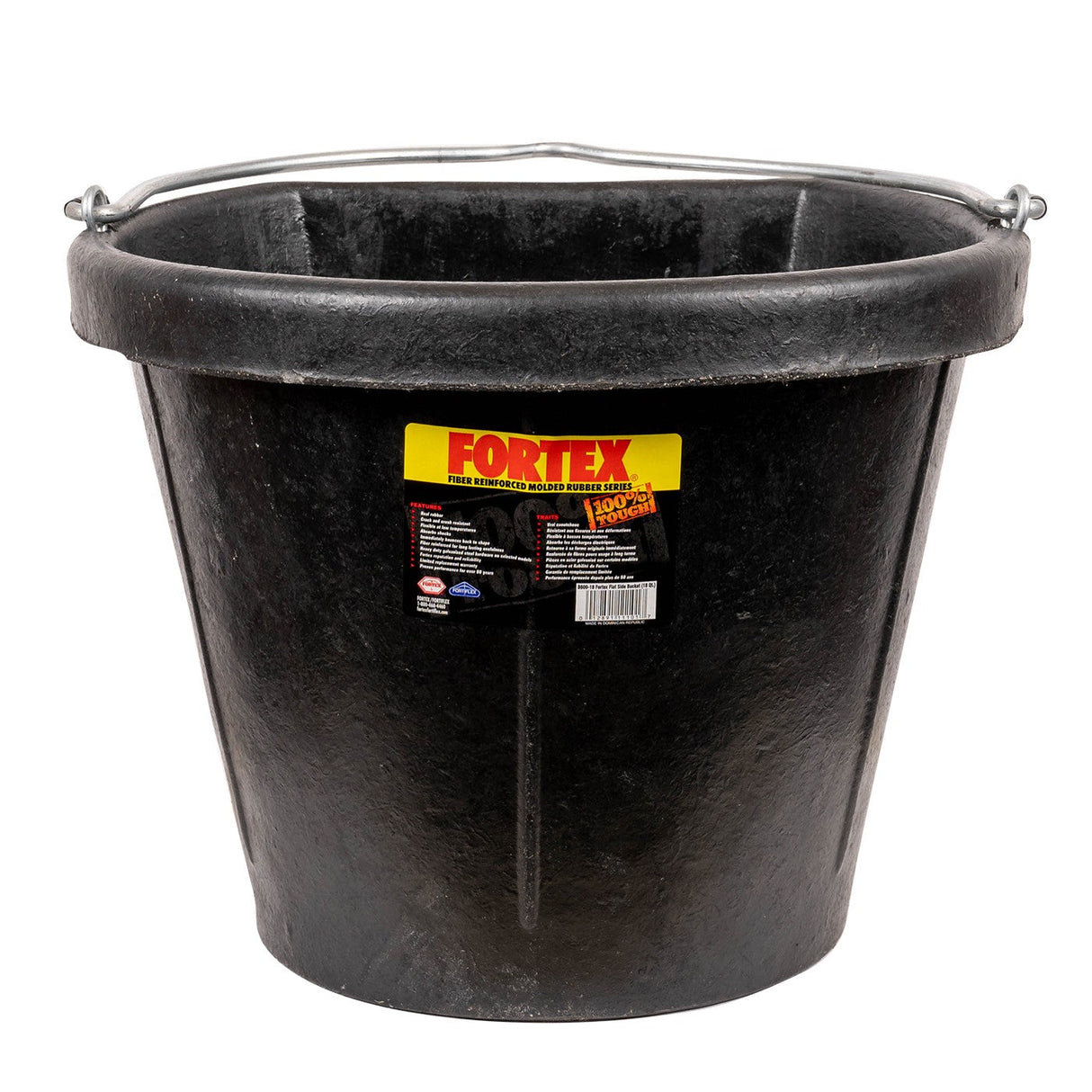 Fortex Rubber Flat Back Bucket 18 qt