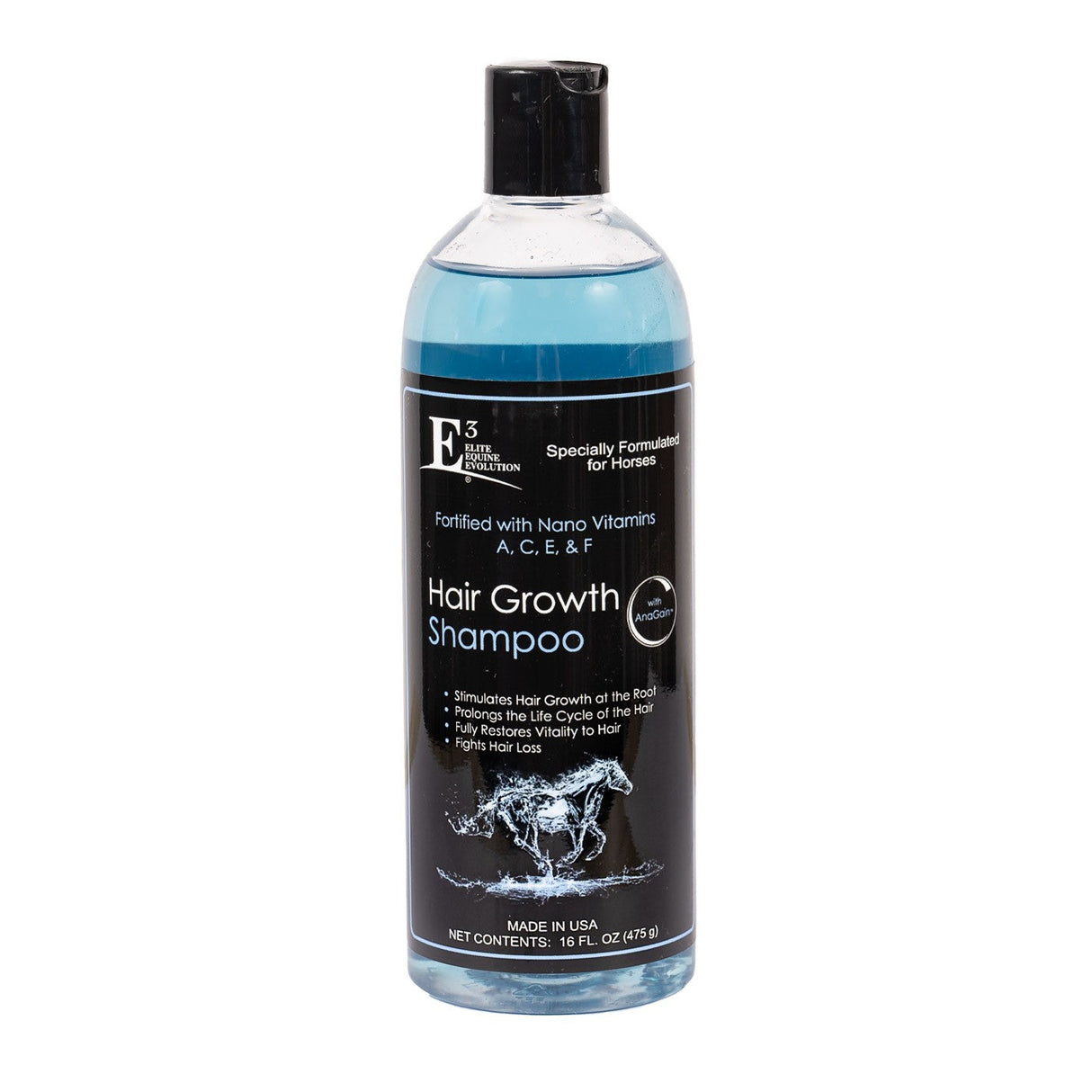 E3 Elite Equine Hair Growth Shampoo 16 oz.