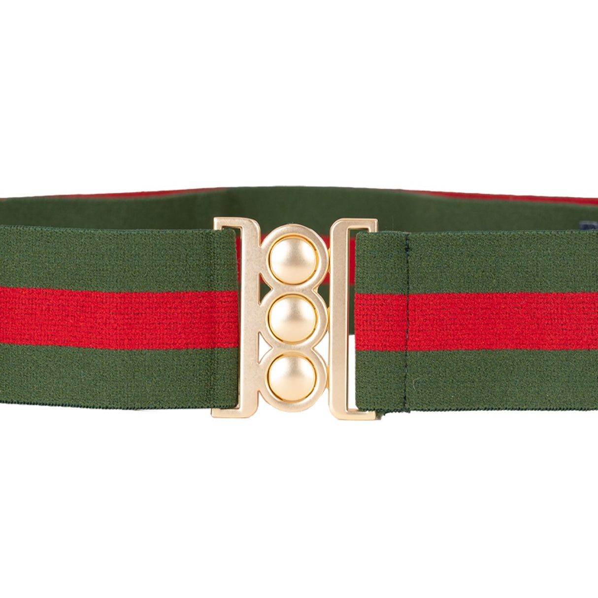 Cinto By Unbelts Hunter Tri-Stripe W/ Gold Buckle