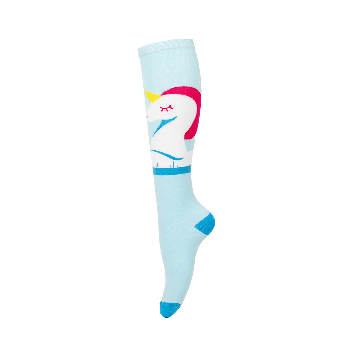 Four White Socks Unicorn Float Knee High Socks