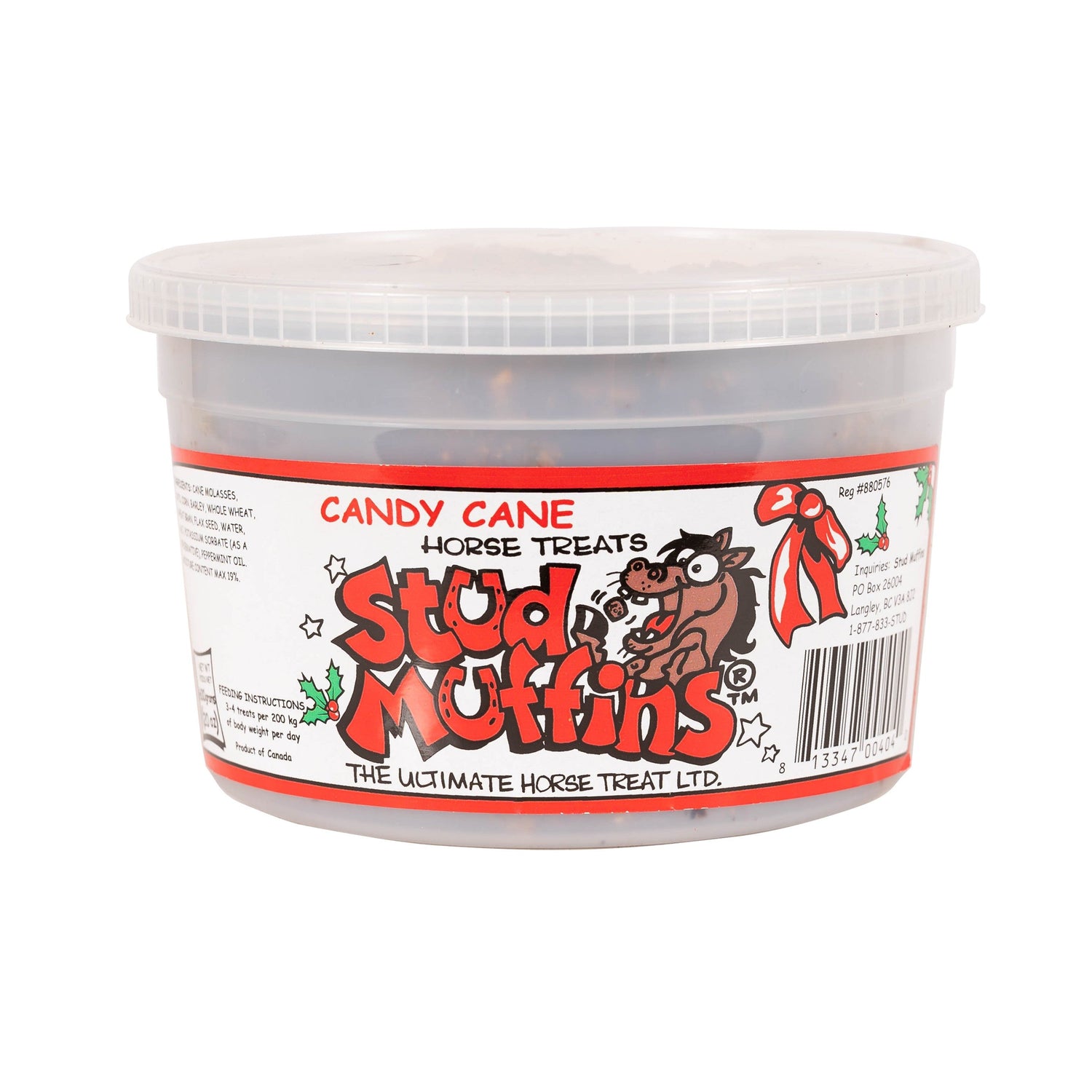 Stud Muffins Candy Cane Flavor Horse Treats 20 oz.
