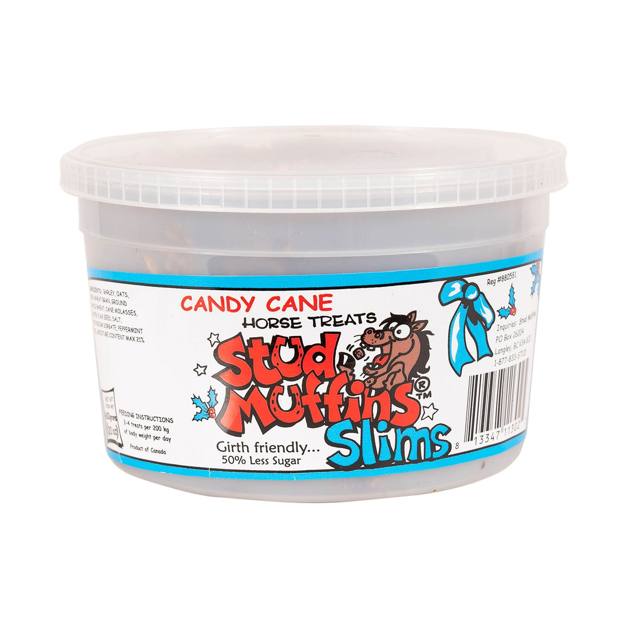 Stud Muffins Slims Candy Cane Flavor Horse Treats 20 oz.