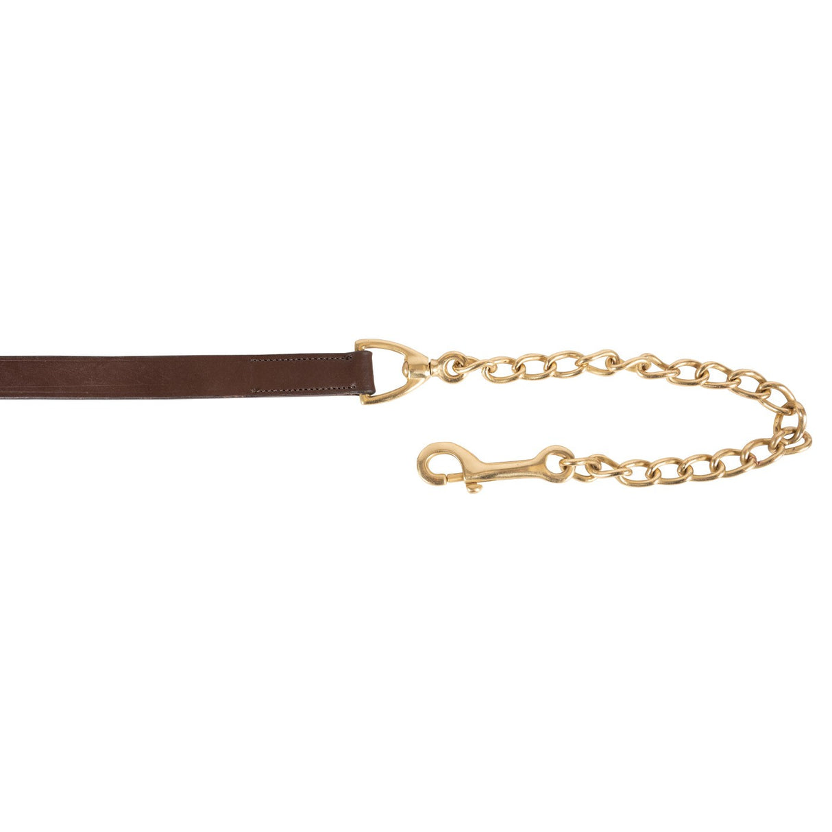 Connemara Leather Pony Lead W/ 18 in. Brass Chain