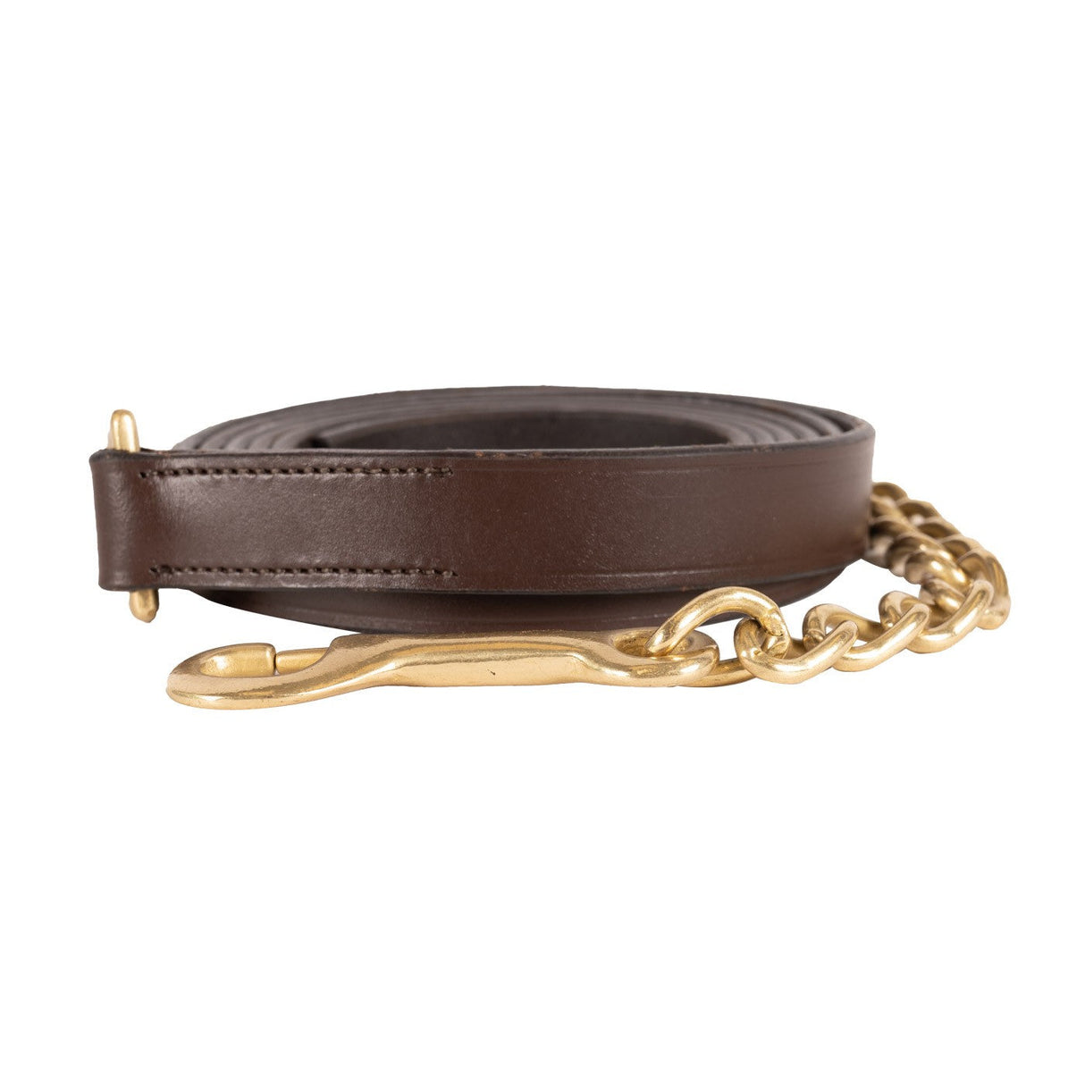 Connemara Leather Pony Lead W/ 18 in. Brass Chain