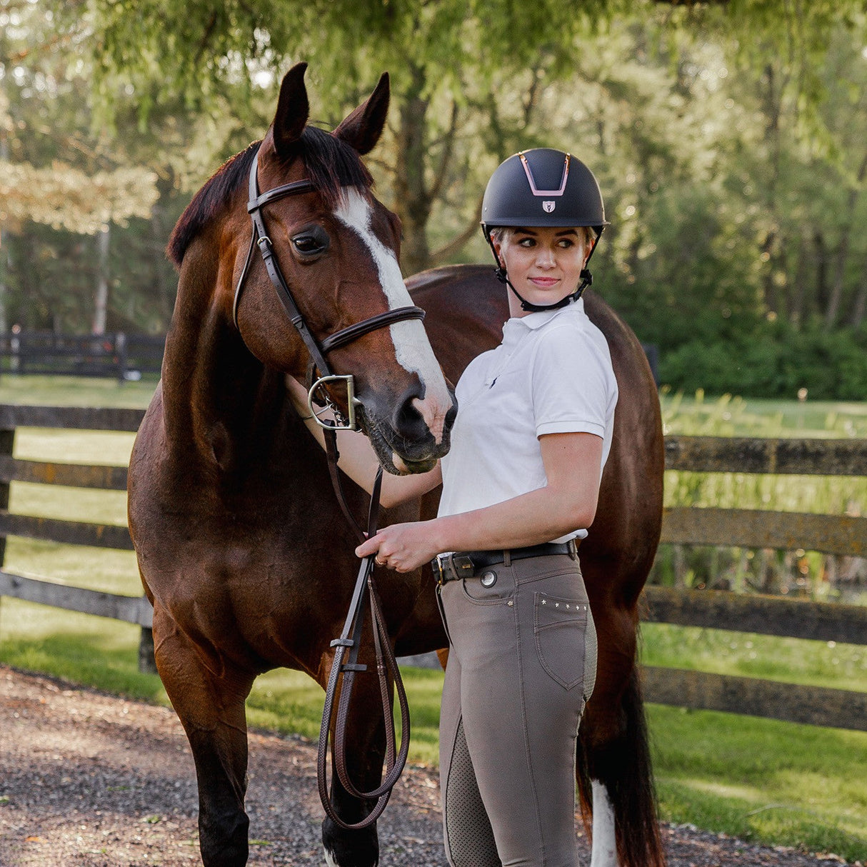 Tipperary Windsor Wide Brim MIPS Helmet - Rose Gold Trim