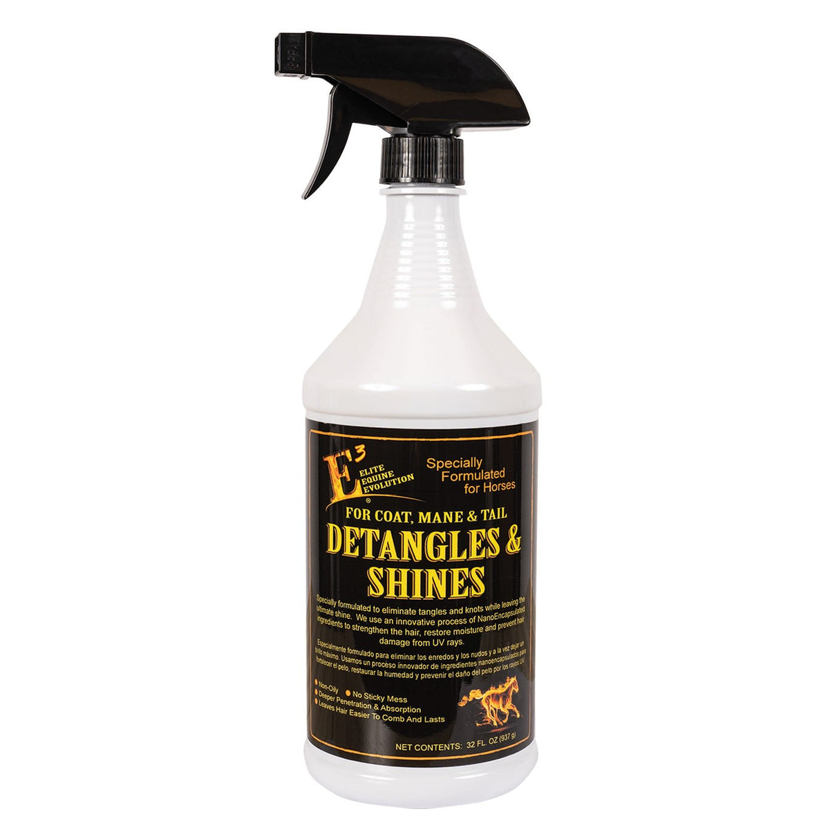 E3 Elite Equine Detangler & Shine 32 oz.