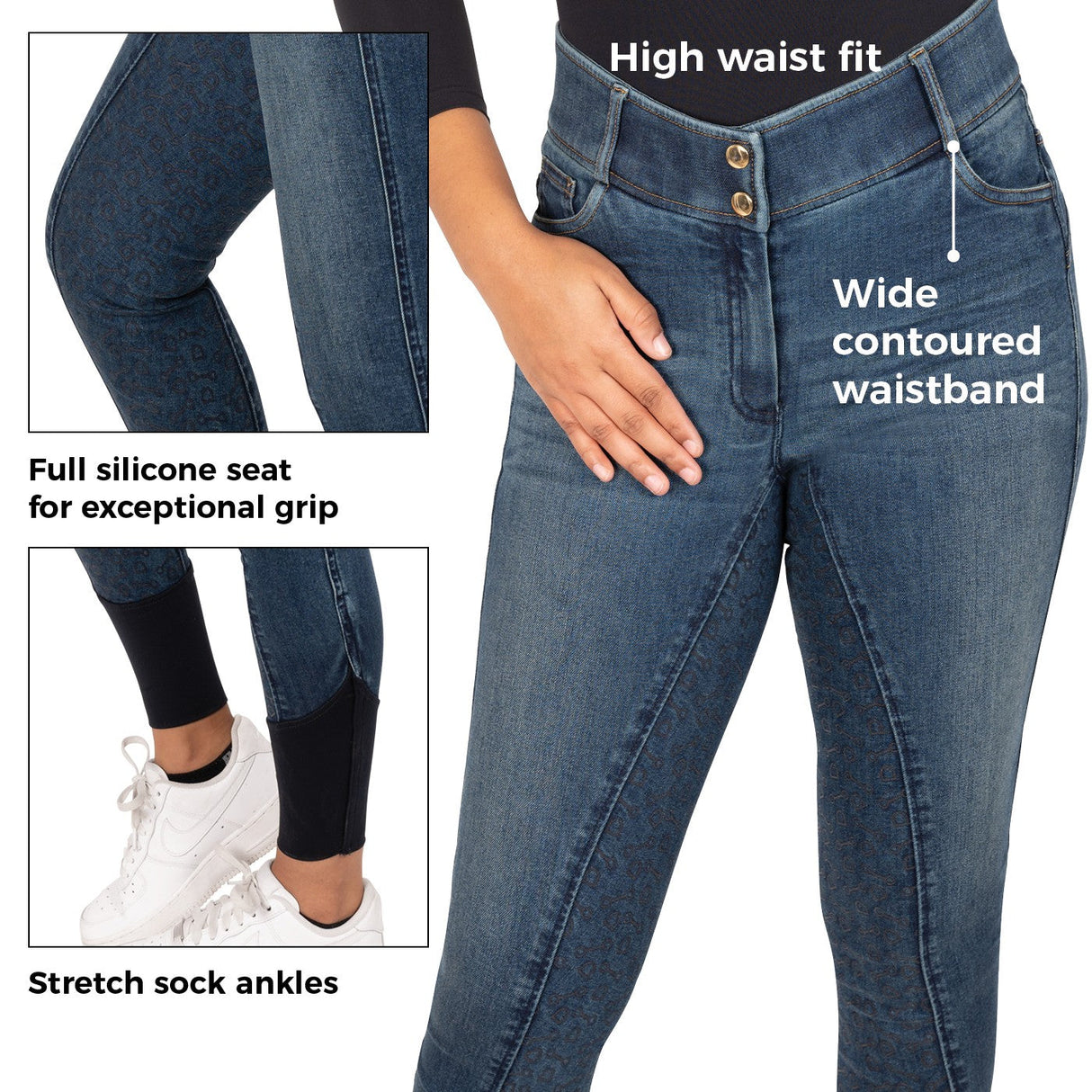 Elation Red Label Dinah Denim Full Seat Breech