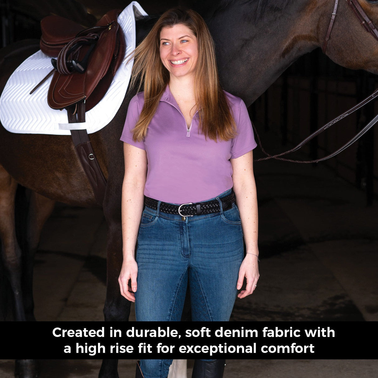 Elation Red Label Dinah Denim Full Seat Breech