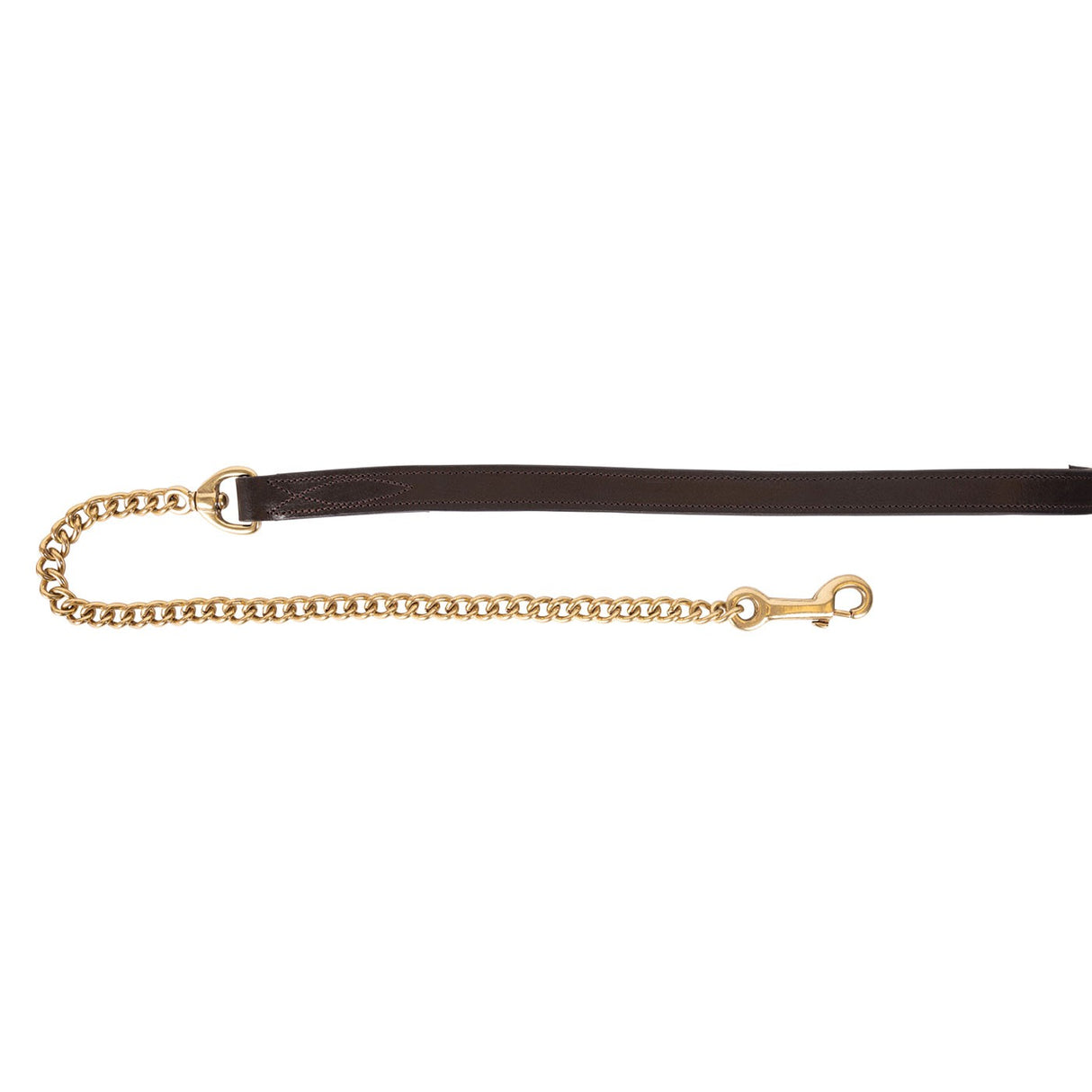 Connemara Leather Lead W/ 24 in. Brass Chain