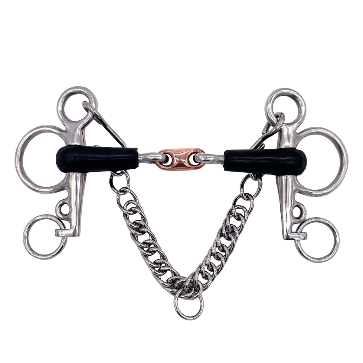 AJR Baby Pelham French Link Rubber Bit W/ Copper Lozenge