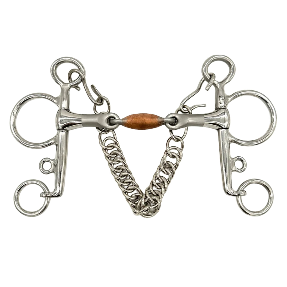 AJR Pelham Double Jointed Bit W/ Copper Lozenge