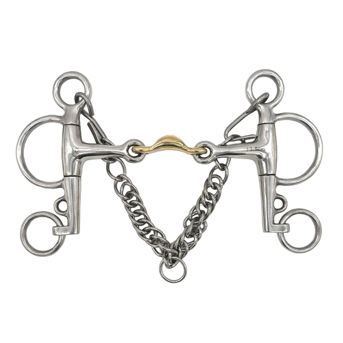 AJR Pelham Double Jointed Brass Quarter Moon Bit