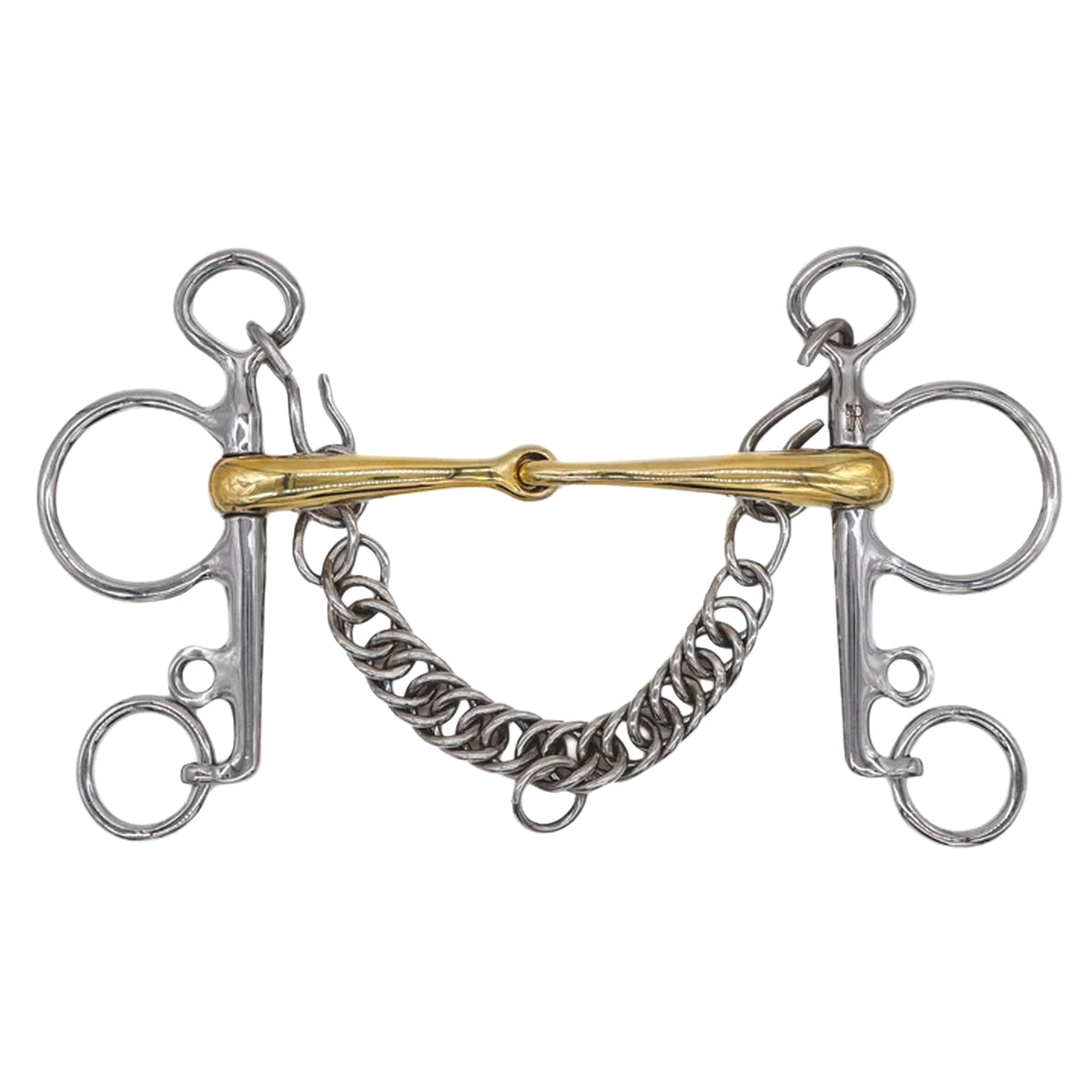 AJR Pelham Golden Snaffle Bit