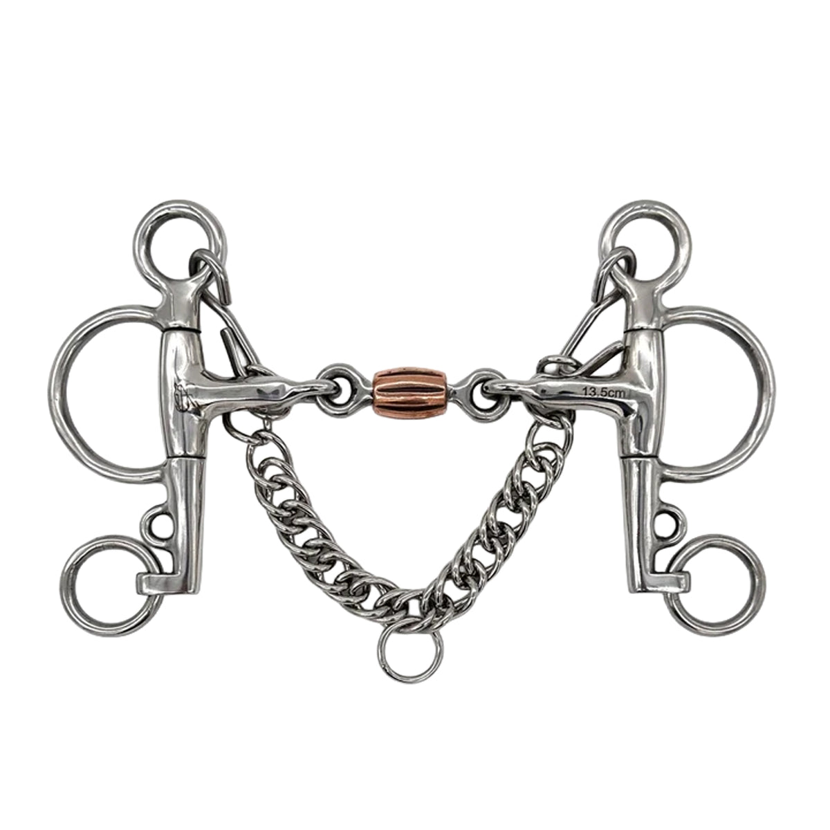 AJR Pelham Hexagon Double Jointed Bit W/ Copper Roller