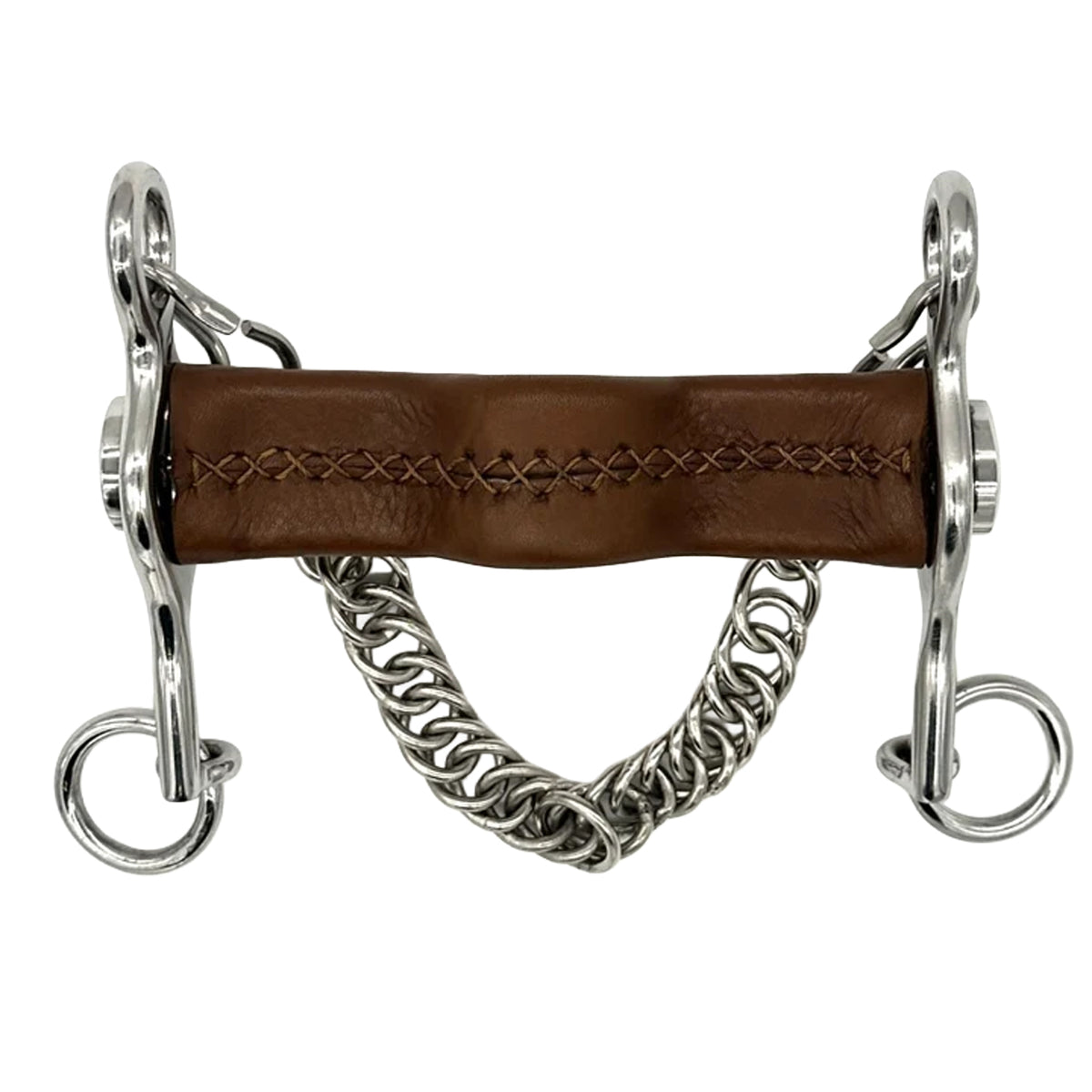AJR Short Shank Pelham Sam March Leather Covered Bit