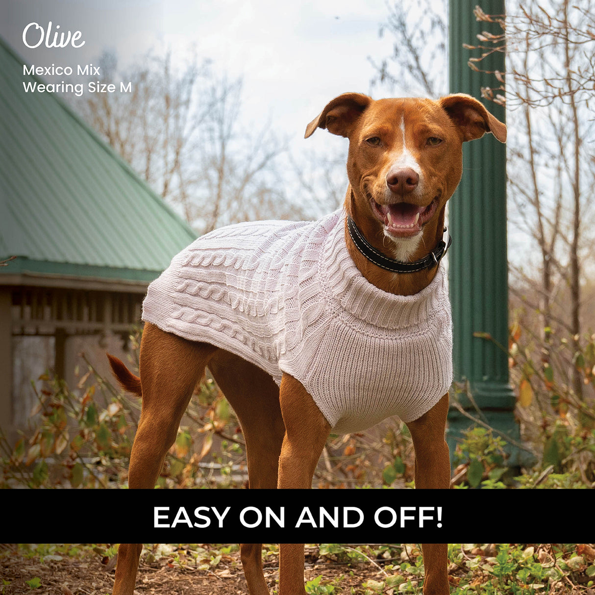 Shedrow K9 Brentwood Cable Knit Dog Sweater Plus