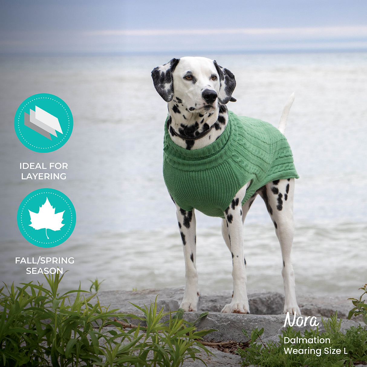 Shedrow K9 Brentwood Cable Knit Dog Sweater Plus