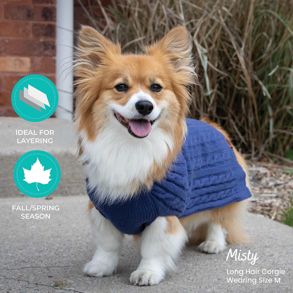 Shedrow K9 Brentwood Cable Knit Dog Sweater Plus