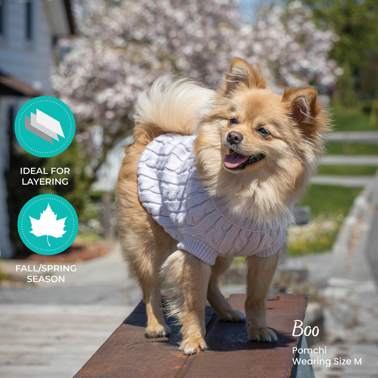 Shedrow K9 Brentwood Cable Knit Dog Sweater