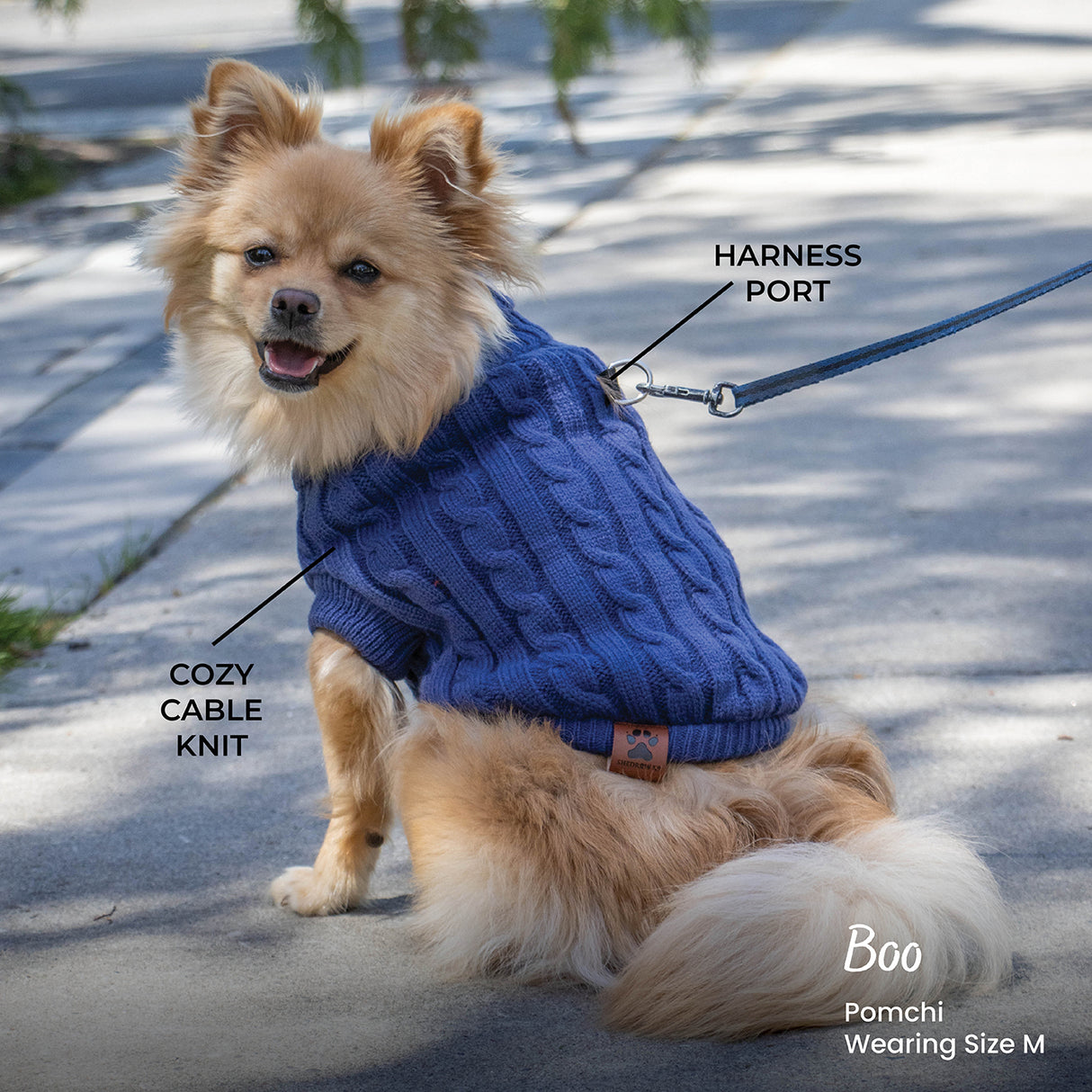 Shedrow K9 Brentwood Cable Knit Dog Sweater