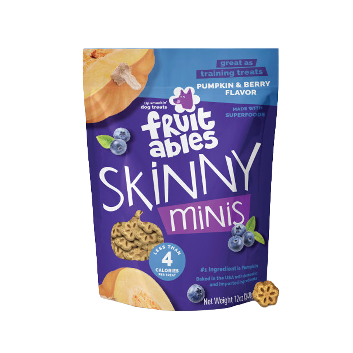 Fruitables Skinny Minis Pumpkin & Berry Chewy Dog Treats 12 oz.