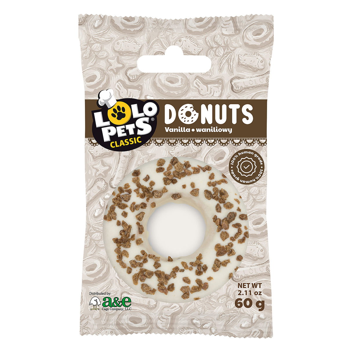Lolo Pets Classic Vanilla Donut Dog Treat