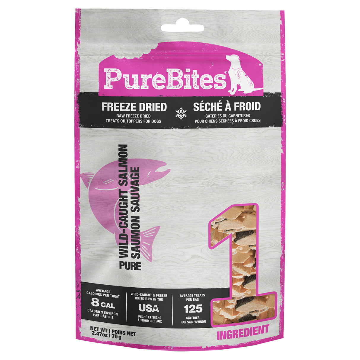 PureBites Freeze Dried Salmon Dog Treats 2.47 oz.
