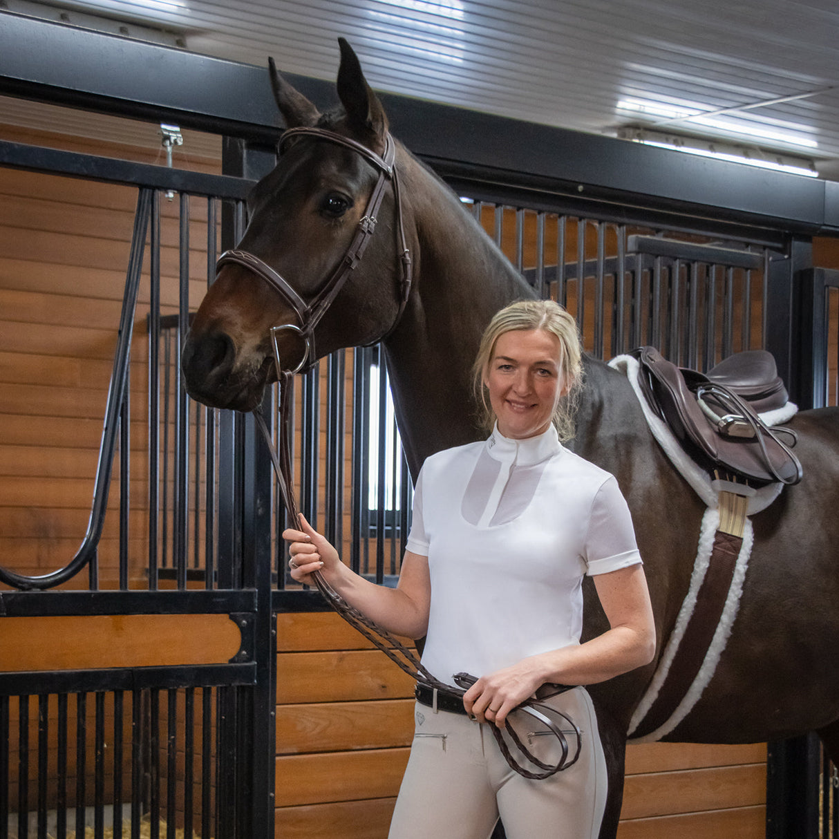 Elation Diamond Chiara Short Sleeve Show Shirt