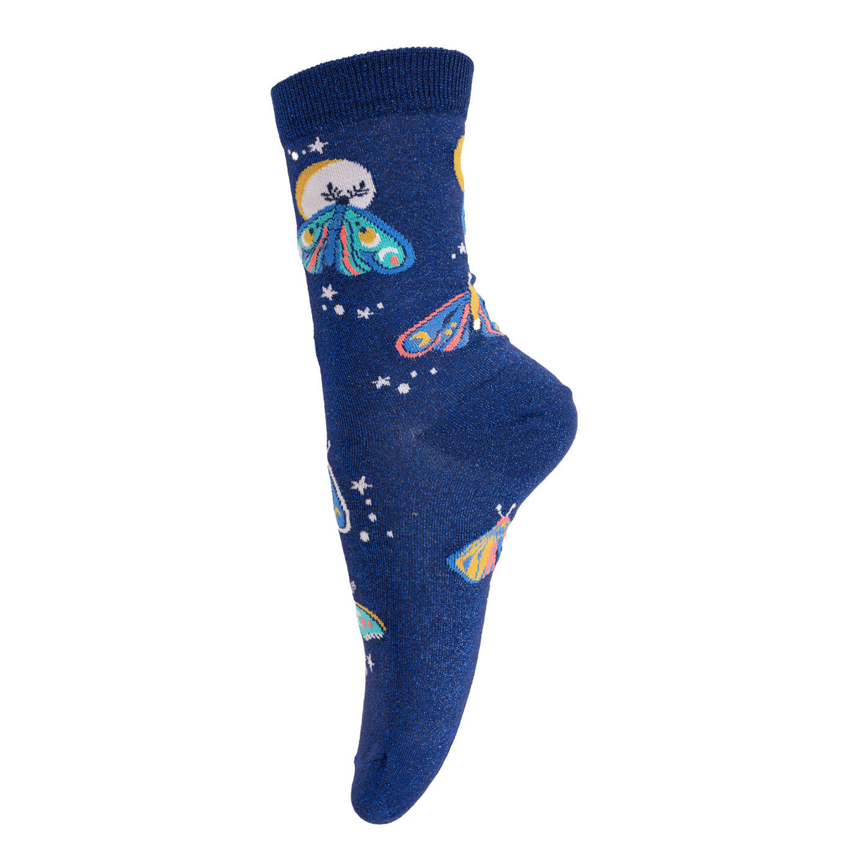 Sock It To Me Moonlit Moth Crew Socks