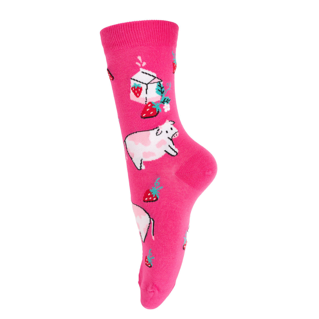 Sock It To Me Strawberry Milk Crew Socks