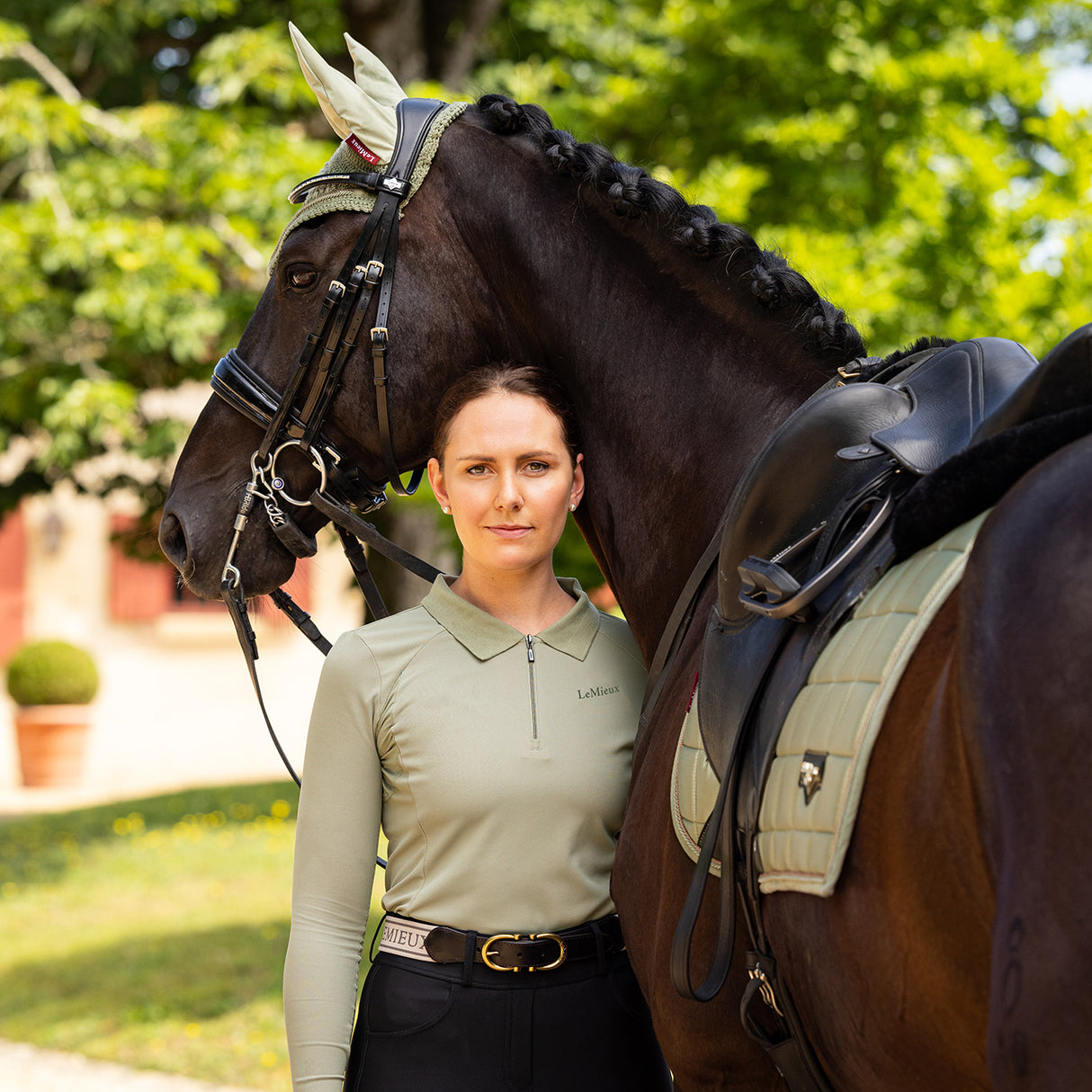 LeMieux Long Sleeve Sport Polo Shirt