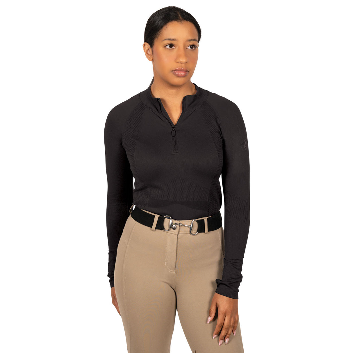 TemTeq Liso Seamless Quarter Zip Long Sleeve Top