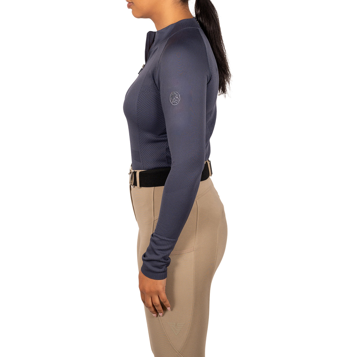 TemTeq Liso Seamless Quarter Zip Long Sleeve Top