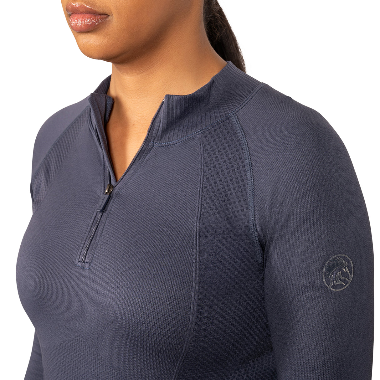 TemTeq Liso Seamless Quarter Zip Long Sleeve Top