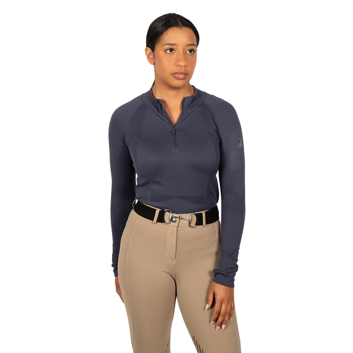 TemTeq Liso Seamless Quarter Zip Long Sleeve Top