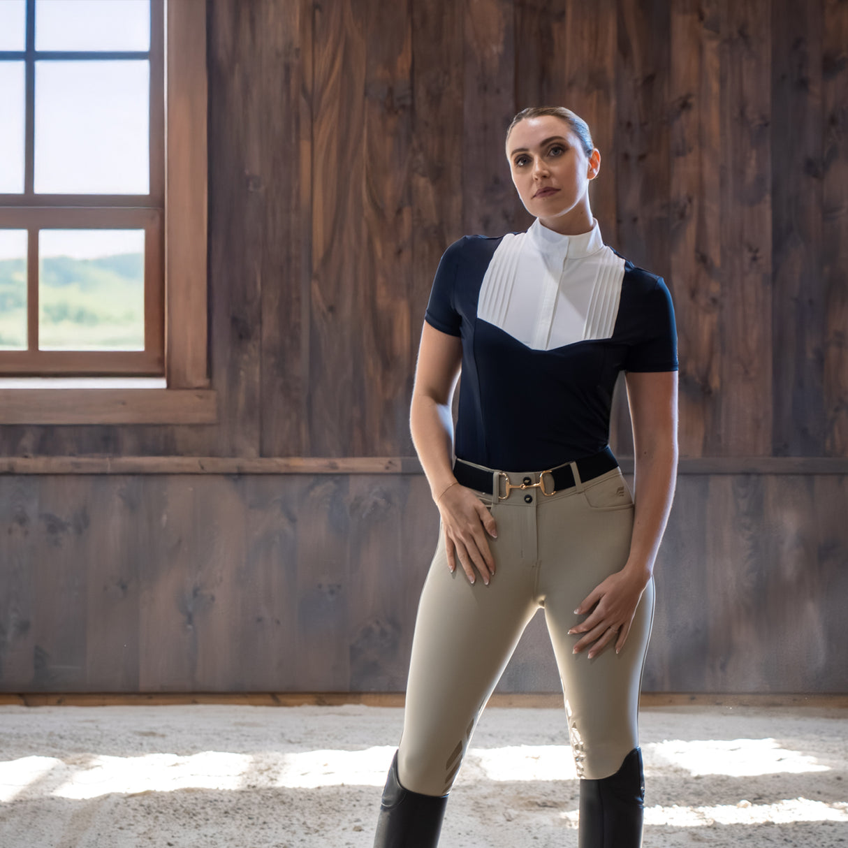 Nikara Emilia Pleat Bib Short Sleeve Show Shirt