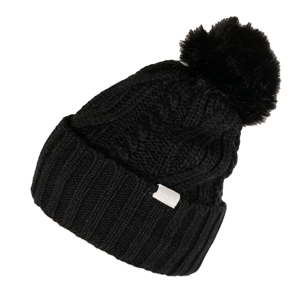 Cinto Cable Knit Pom Pom Toque