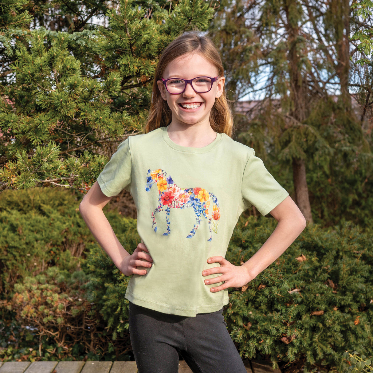 Aerion Floral Horse Tee - Kids'